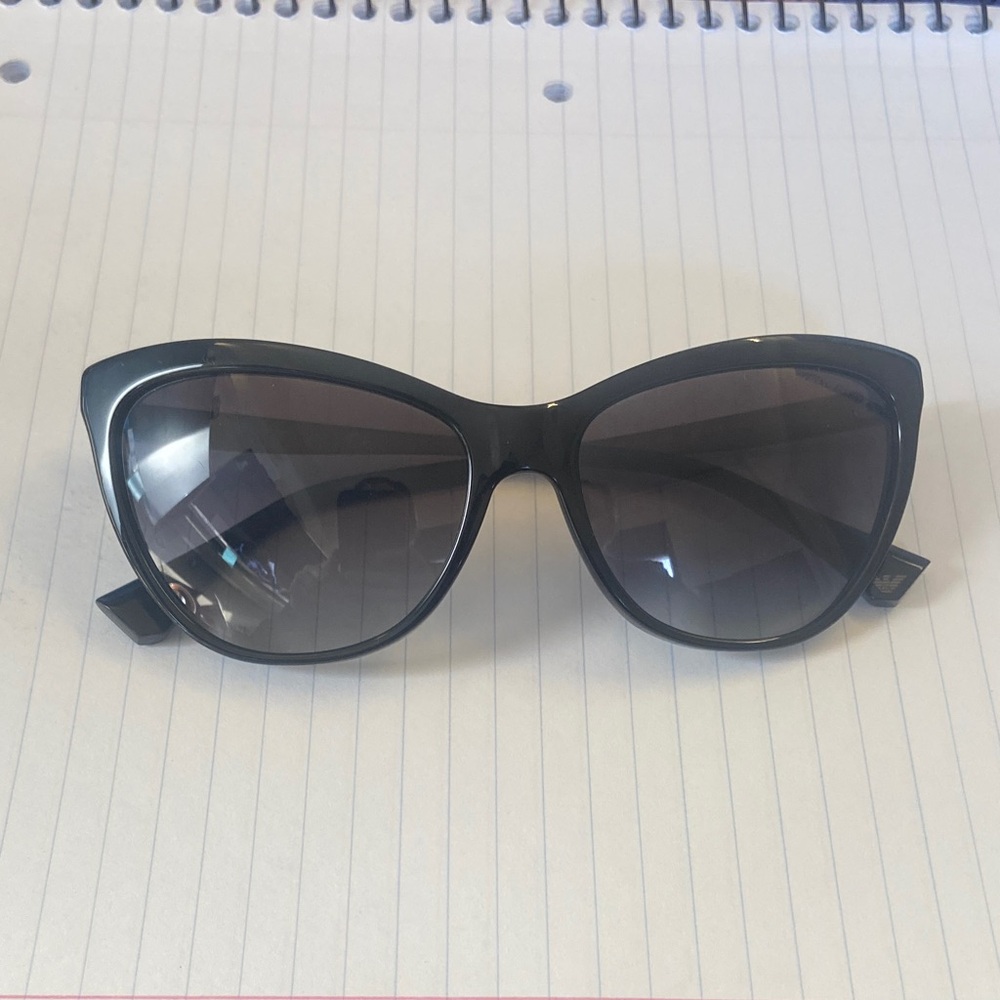 Emporio Armani EA 4030 Classic Black Cat-Eye Sunglasses